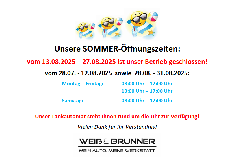 Sommer oeffnungszeiten 25